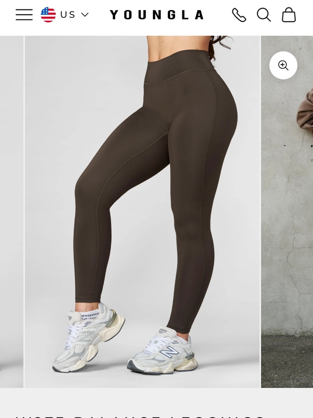 YoungLA Brown W273 Balance Leggings